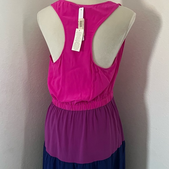 Twelfth Street by Cynthia Vincent Maxi Color Block Dress Pink - Picture 6 of 8